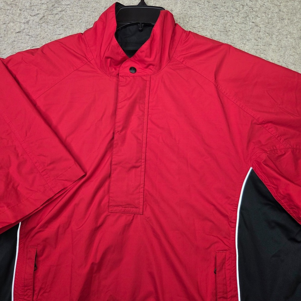 DRYJOYS by FOOTJOY Men's Size M Red and Black Full-Zip Golf Windbreaker Jacket